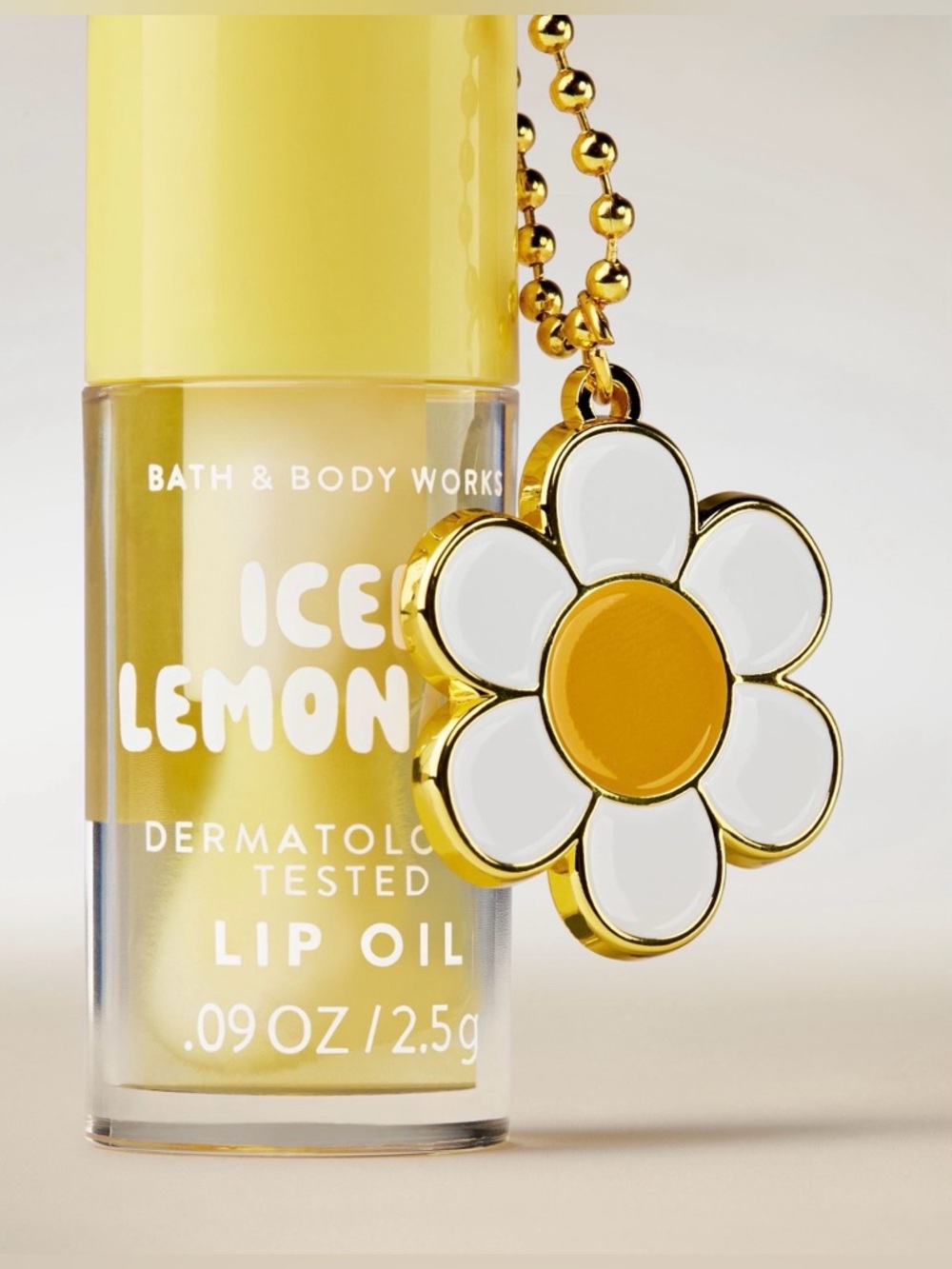 Bath & Body Works Ice Lemonade Lip Oil with Daisy Charm